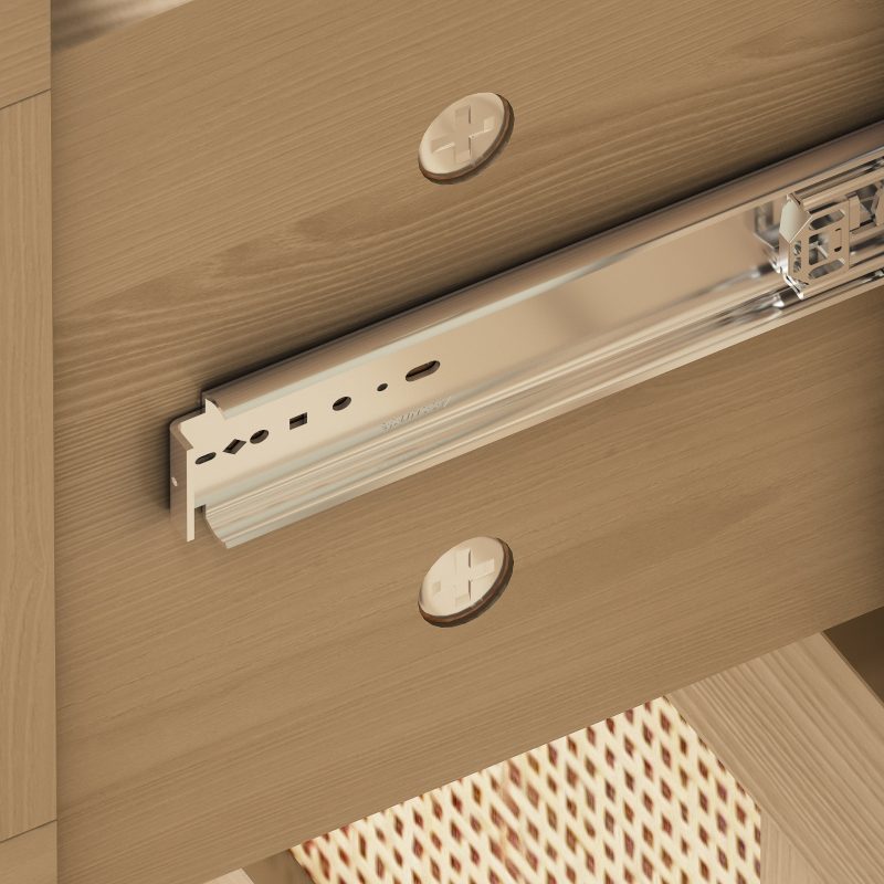 Rattan Wood 6 Drawers Bedroom Dresser - Image 8