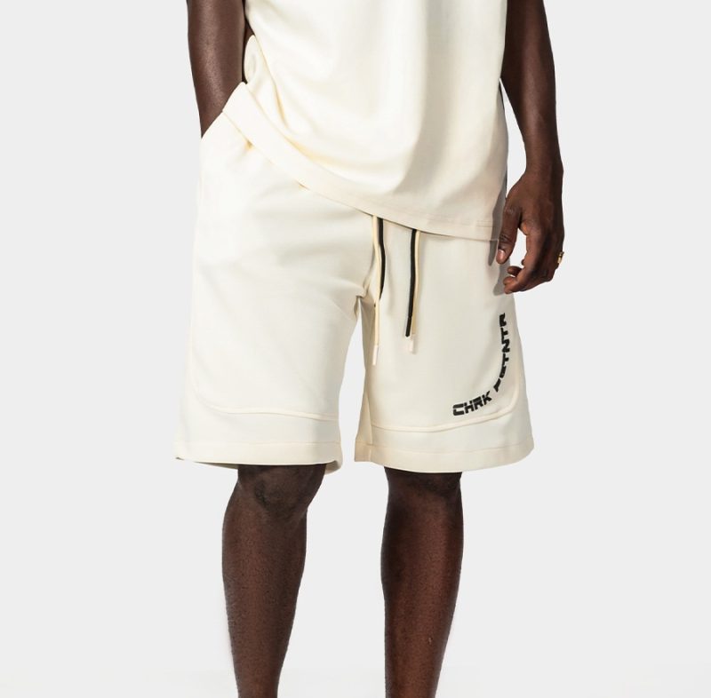 Loose Puff Print Men Running Shorts