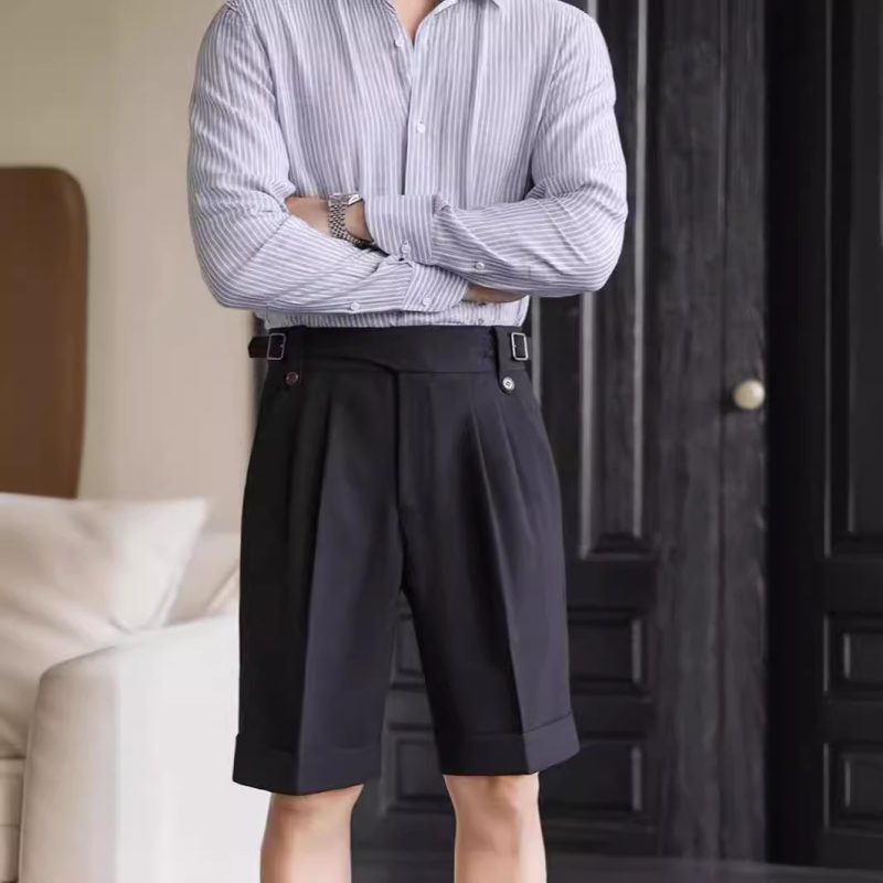 Retro Italian Men Suit Shorts - Image 5