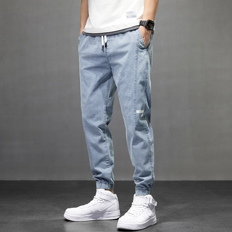 Black Stretch Denim Jeans For Men