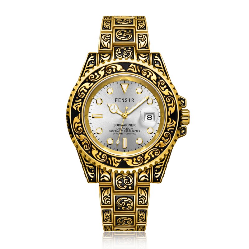 Waterproof Simple Men's Golden Watch - Image 10