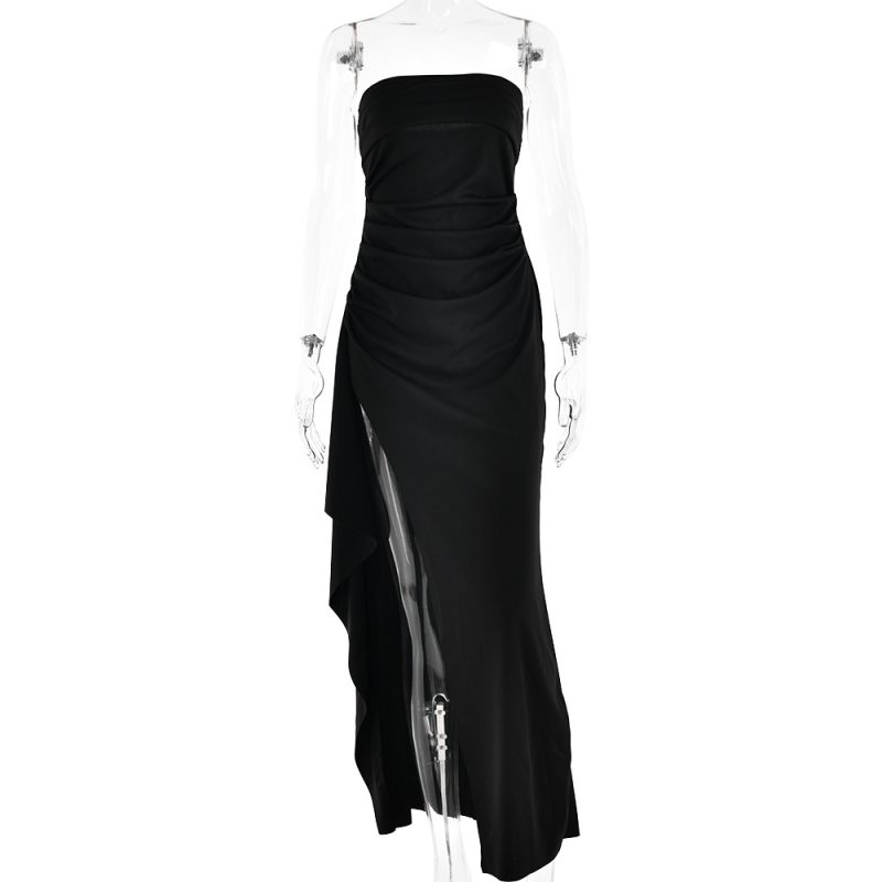 Backless Neck Strapless Evening Long Gown Dress - Image 5