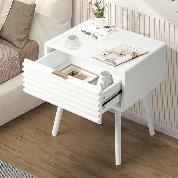 Solid Wood One Drawer Bedside Table