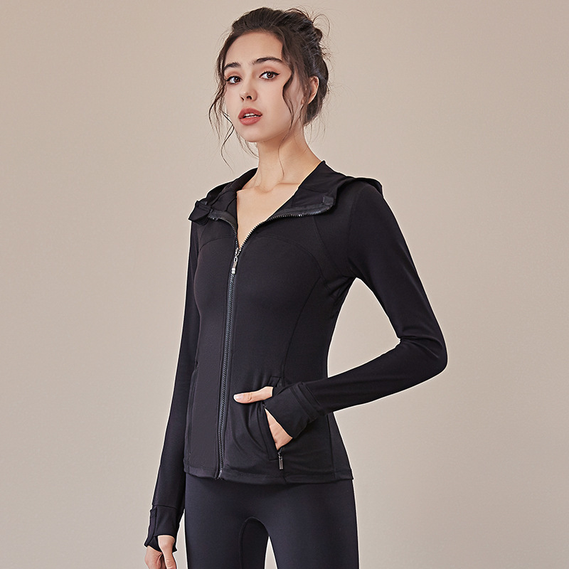 Women's Nude Hooded Sportswear Jacket