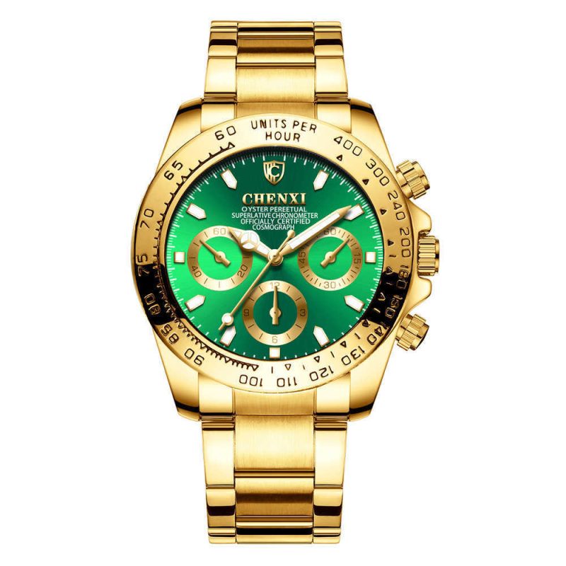 Gold Men's Electroplating Luminous Business Watch - Image 2