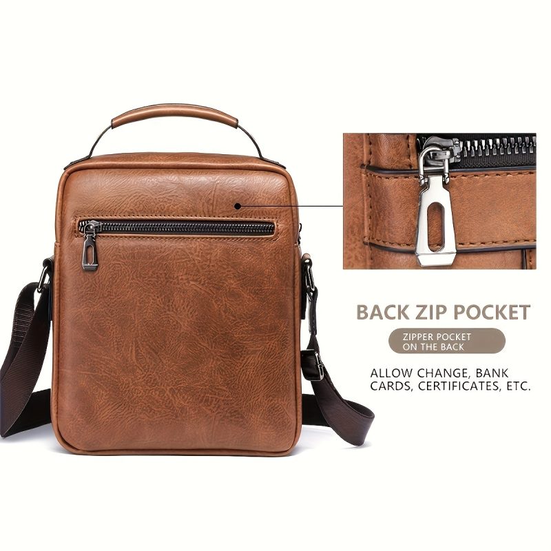 PU Leather Men's Shoulder Bag & Card Holder - Image 5