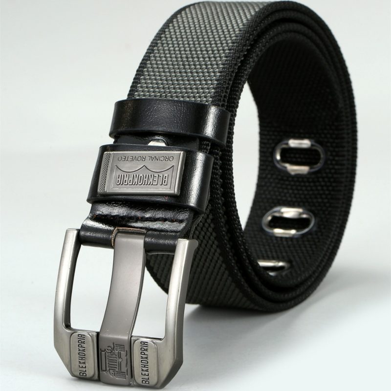 Casual Retro Pin Buckle Canvas Belt - Image 7