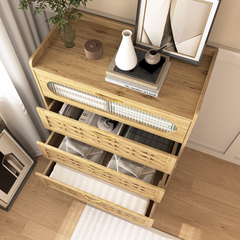 Modern Large Double Dresser With Wide 4 Drawers - Image 2