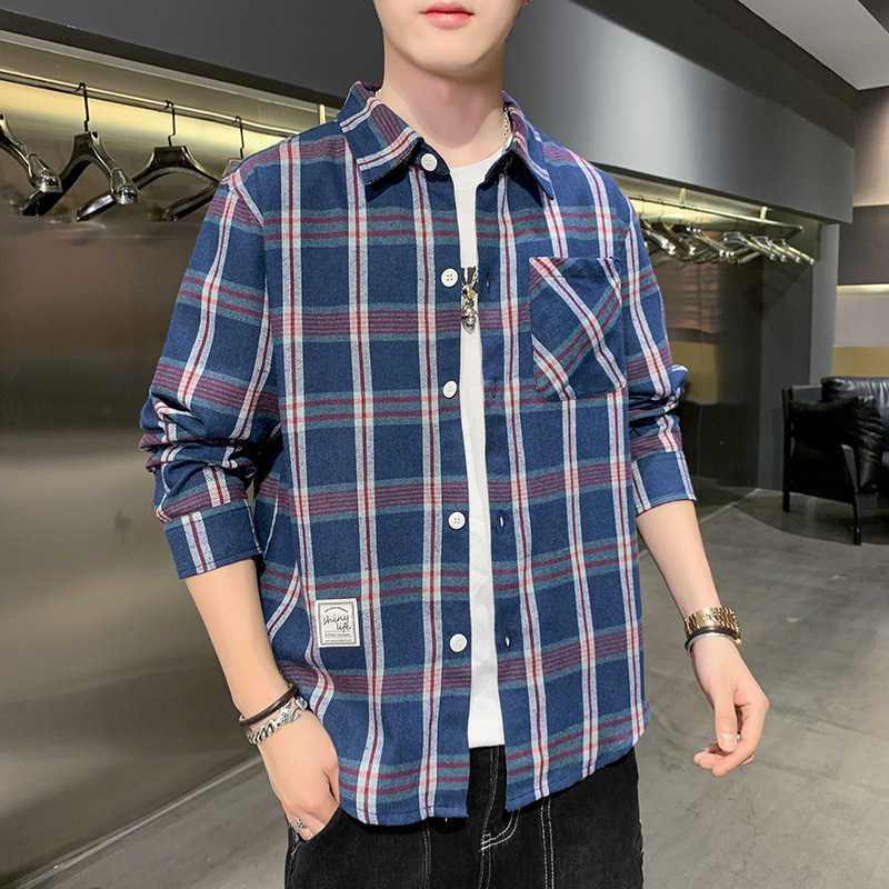Men Big Checkered Design Shirt