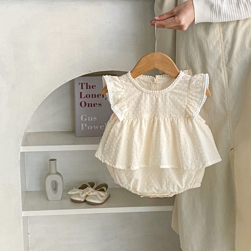 Solid Color Triangle Rompers Princess Dress - Image 9