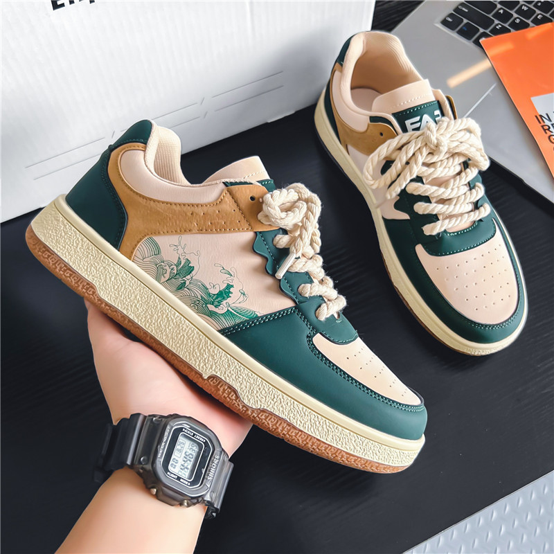Casual Lace-up Thick Sole Flats Sneakers