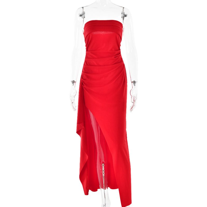Backless Neck Strapless Evening Long Gown Dress - Image 7