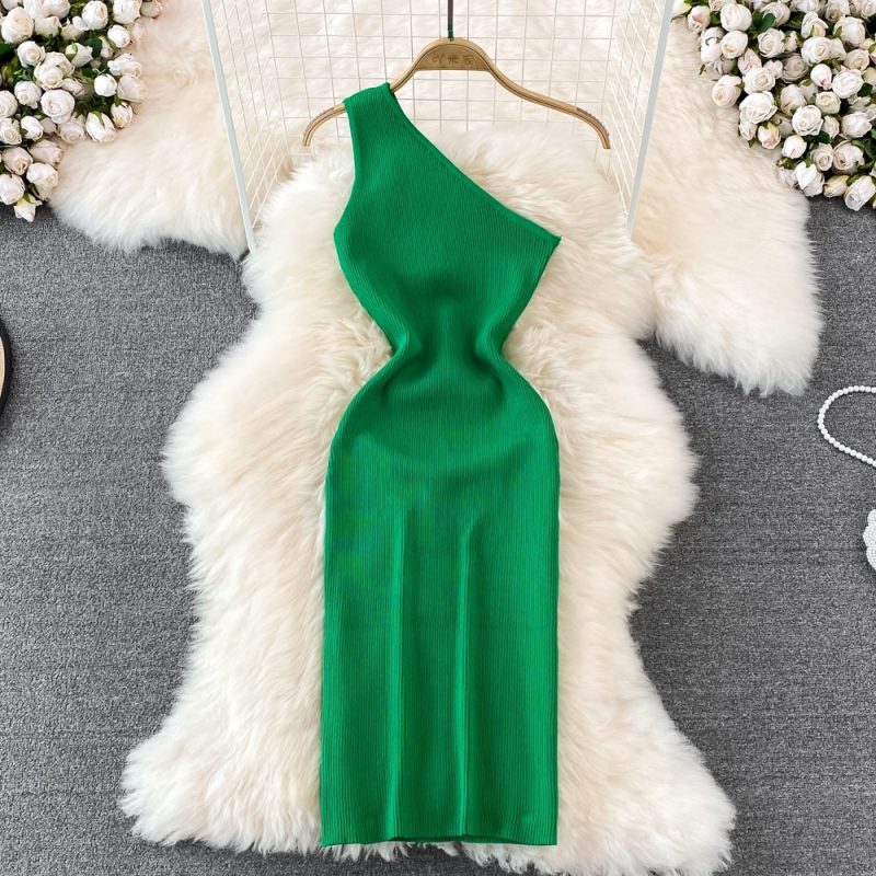 Women's Slim-fit Hip Knitwear Dress - Image 9