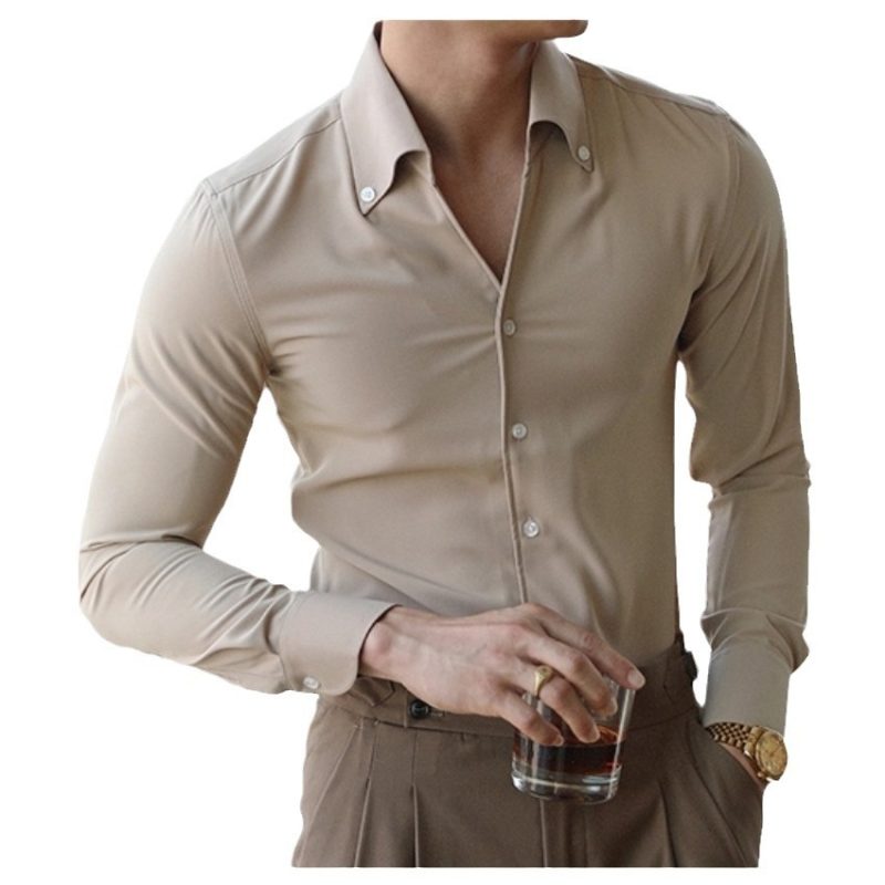 Italian Colllar Young Men's Shirt - Image 4