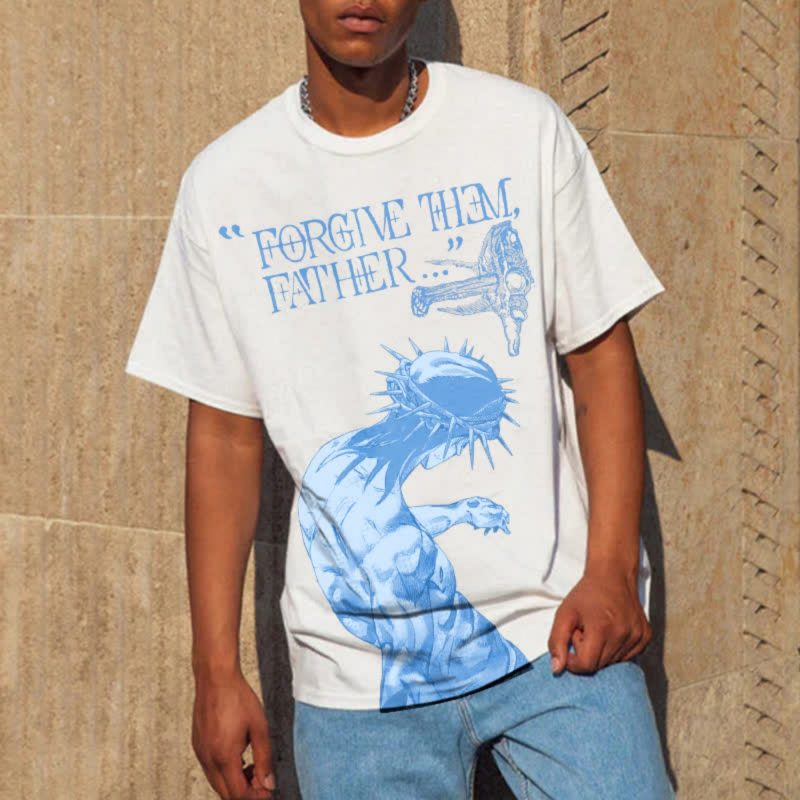 Forgave Them Father Printed T-shirt Men - Image 5