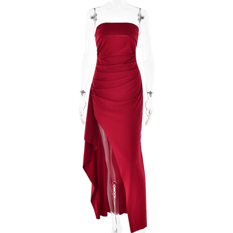 Backless Neck Strapless Evening Long Gown Dress - Image 6