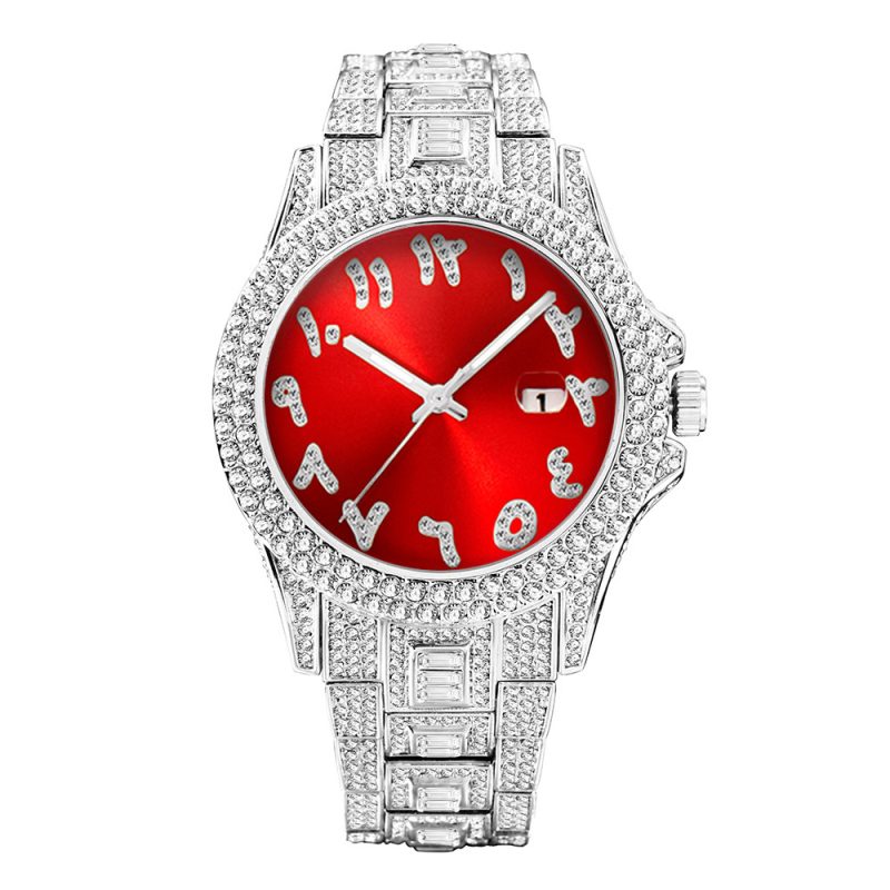 Waterproof Hip Hop Diamond Men's Quartz Watch - Image 3