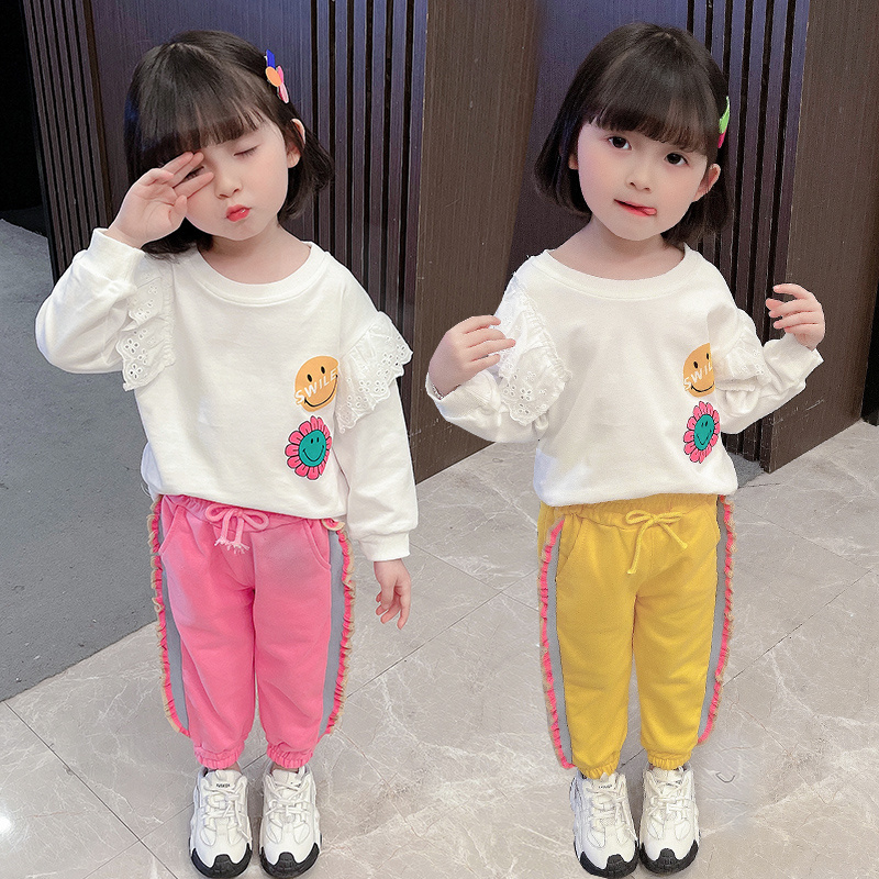 Girl Fashionable Leisure Sports Two-piece Suit