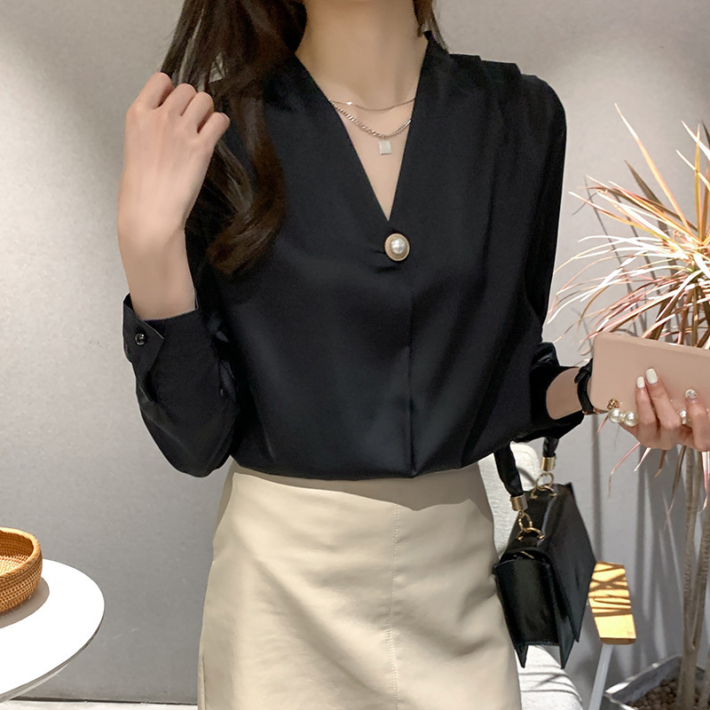 Women Spring V-neck Chic Blouse