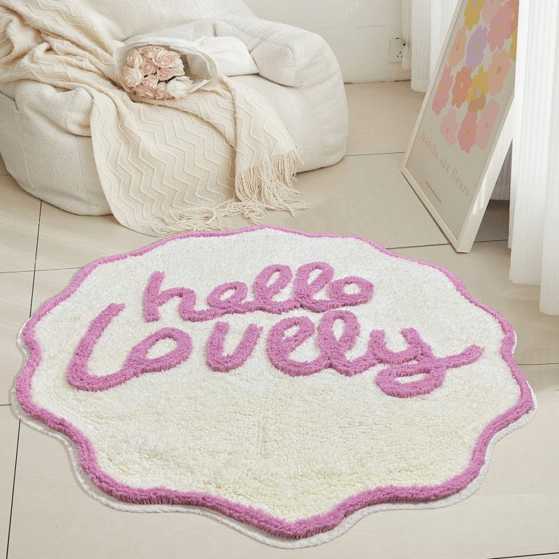 Hello Lovely Round Tufted Cotton Carpet