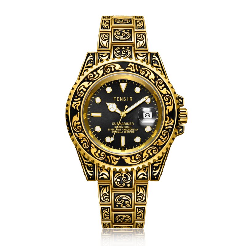 Waterproof Simple Men's Golden Watch - Image 5