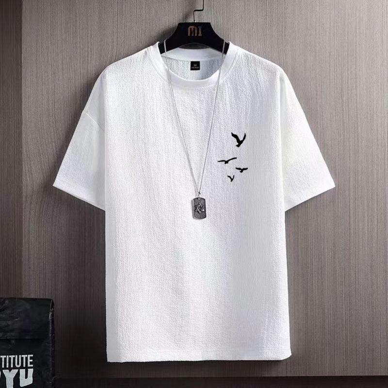 Ice Silk Short Sleeve T-shirt Men - Image 10
