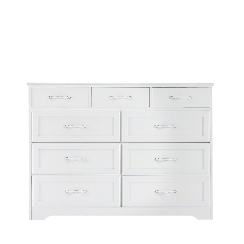 9-Drawer Wood Chest Bedroom Dresser With Antique Handle - Image 7