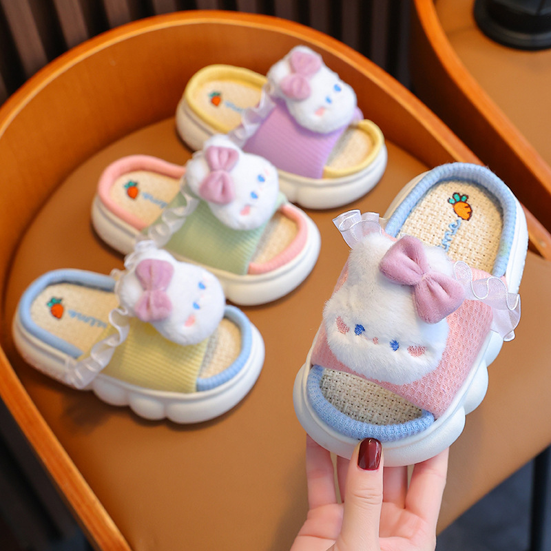 Breathable Baby Cotton Linen Slippers