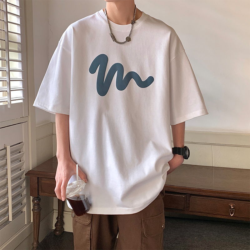 Short Sleeve Pure Cotton Printed T-shirt Men