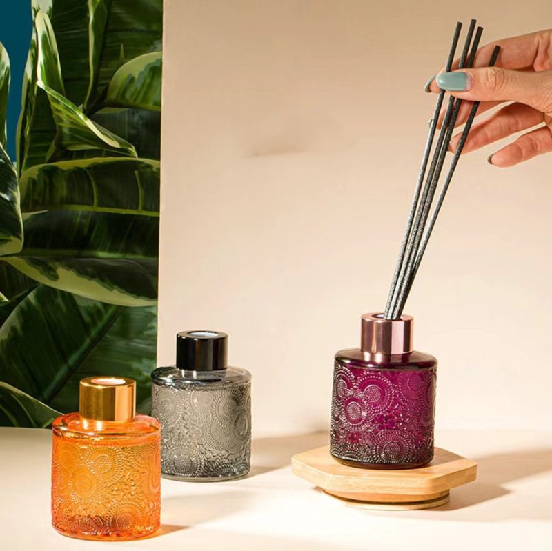 100ml Glass Reed Diffuser Carved Bottle