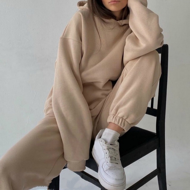 Two-Piece Loose Hooded Sportswear
