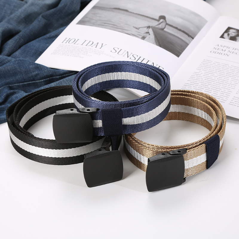 Automatic Canvas Buckle Outdoor Men Belt