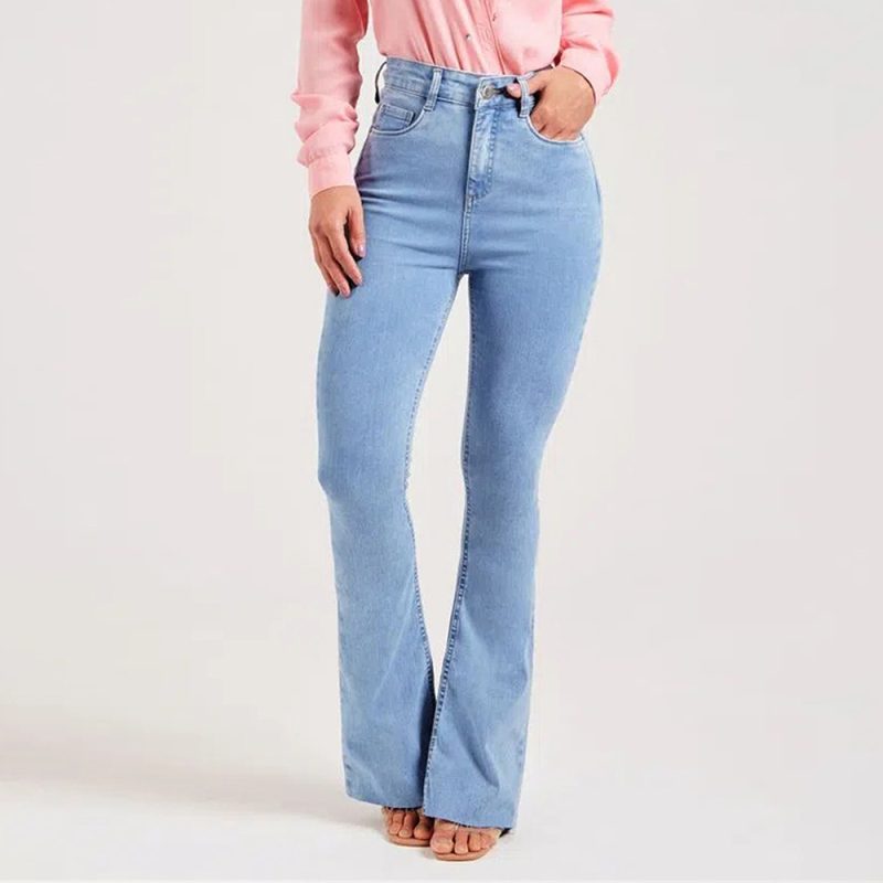 Slim Fit Bell-bottom Stretch Women Pants - Image 5