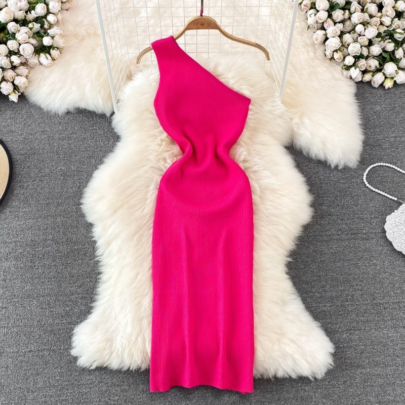 Women's Slim-fit Hip Knitwear Dress - Image 10