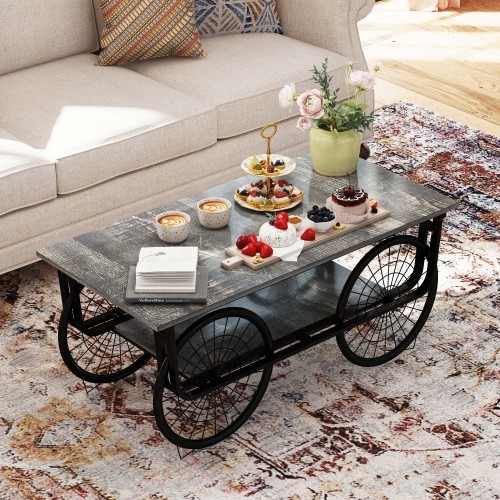 Modern Retro Style Rectangle Coffee Table