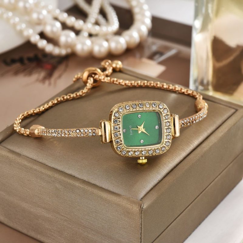 Square Diamond Bracelet Watch - Image 7