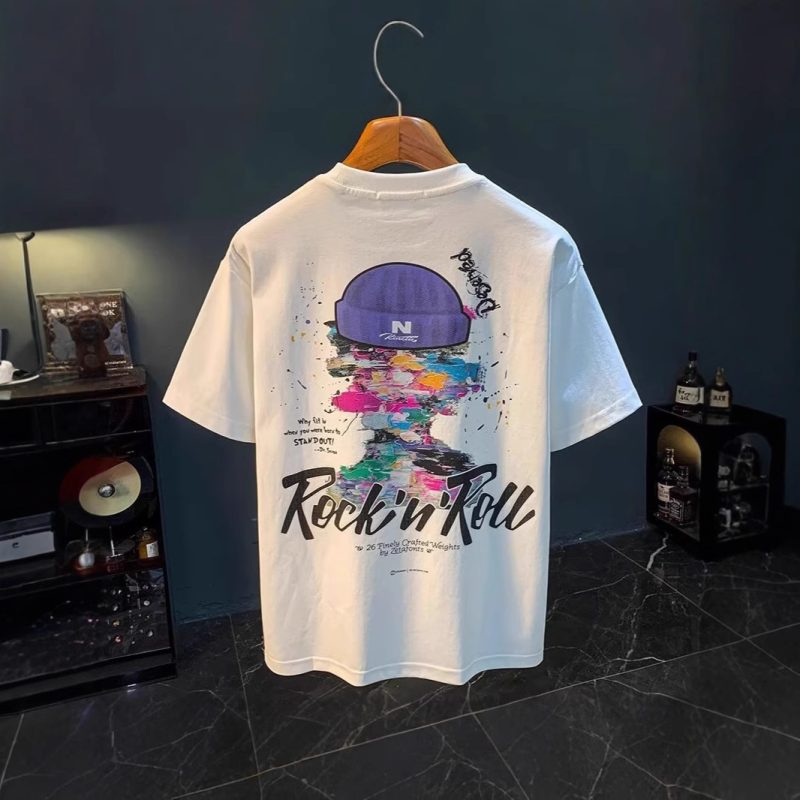Casual Loose Printed Hip Hop T-shirt For Men