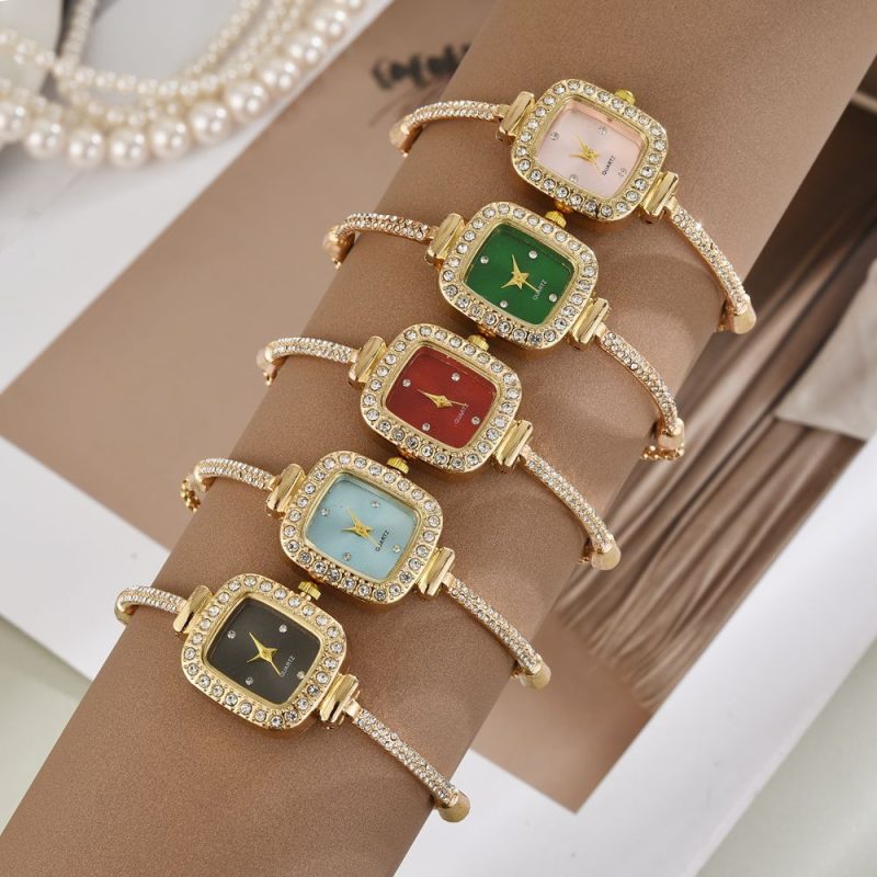 Square Diamond Bracelet Watch