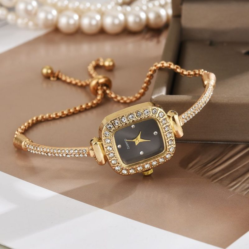 Square Diamond Bracelet Watch - Image 5