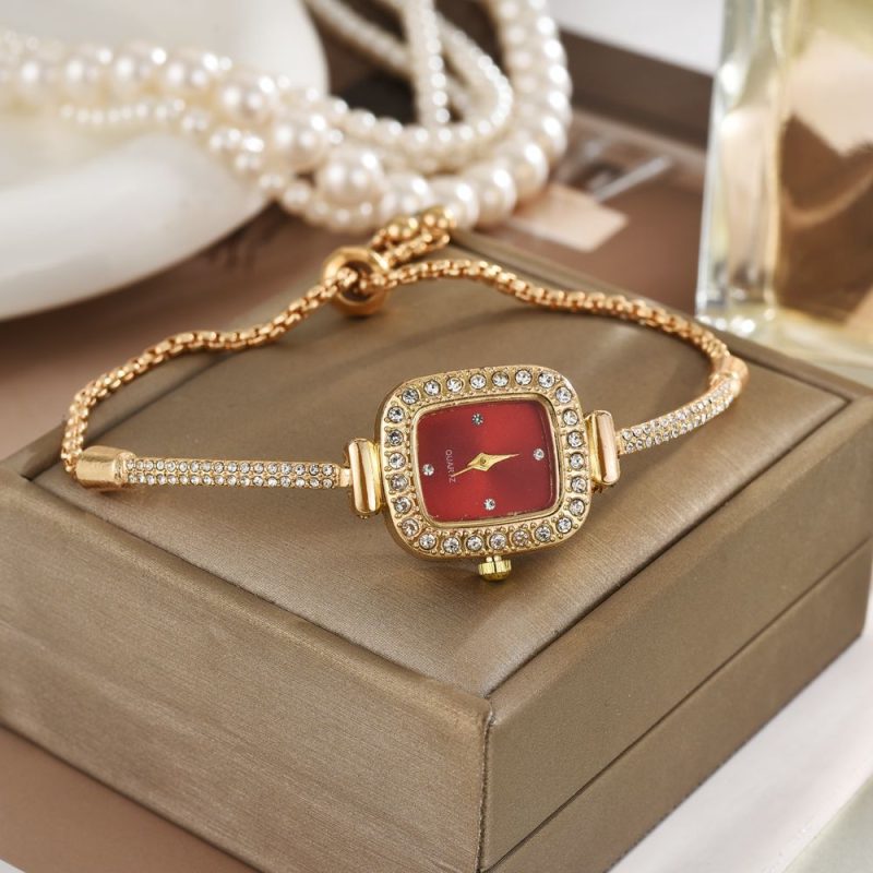 Square Diamond Bracelet Watch - Image 6