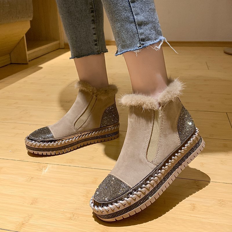 Rhinestone Women Ankle Fashion Boot