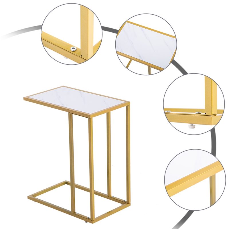 White Marble Side Table - Image 10