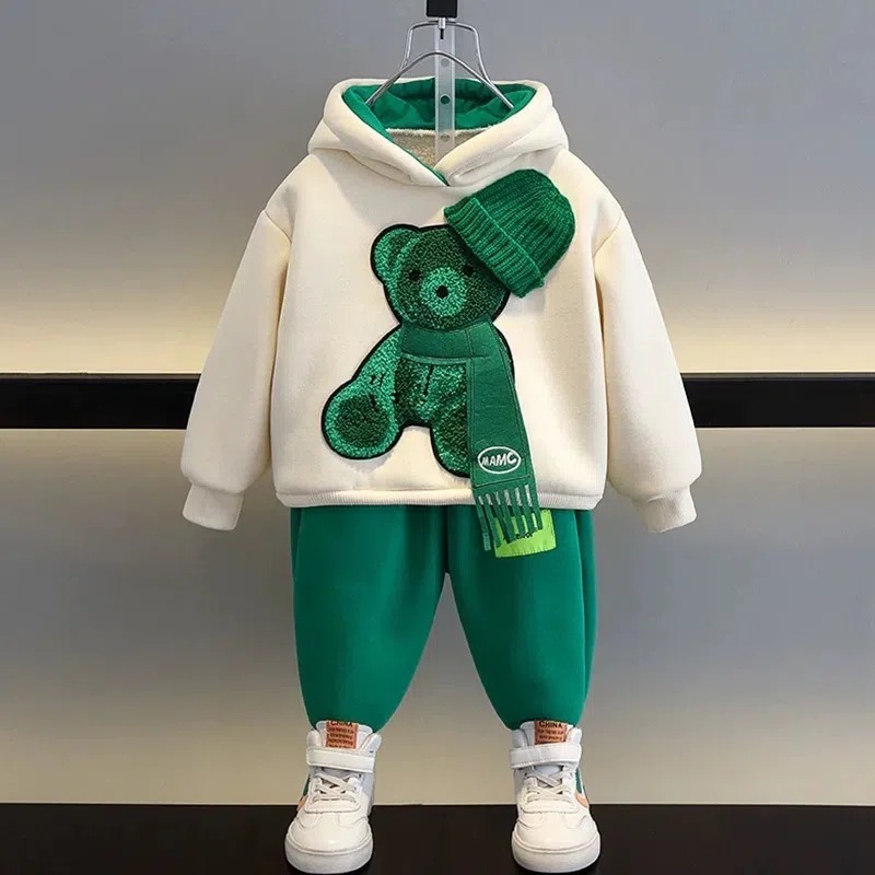 Fashionable Children's Warm Bear Boy's Suit