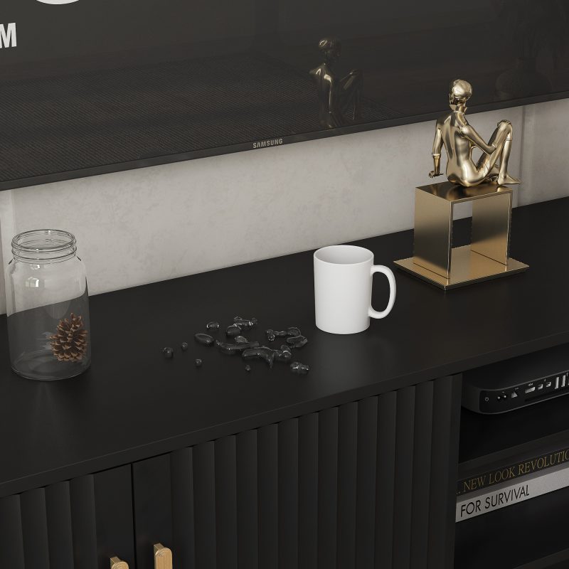 Modern TV Stand With LED Lights - Image 3