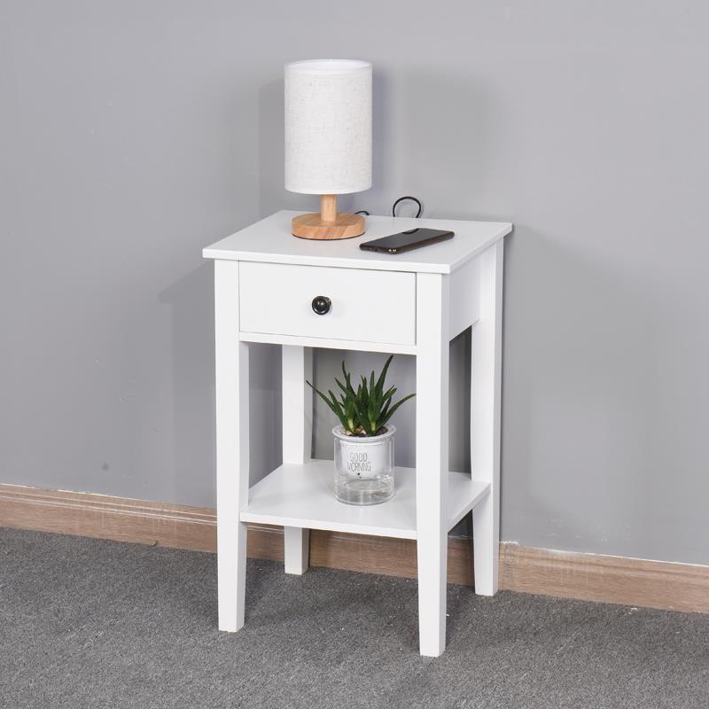 White Floor-to-ceiling Storage Table With Drawers