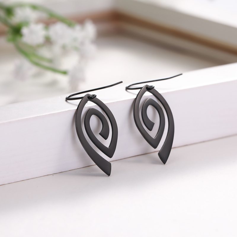 Stainless Steel Vortex Pattern Earrings - Image 5