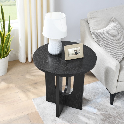 Modern Round Solid Wood Coffee Table
