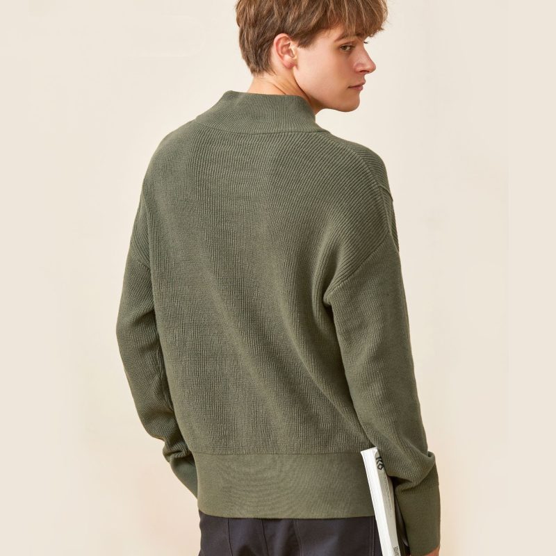 Loose Turtleneck Long Sleeve Knitted Sweater - Image 5