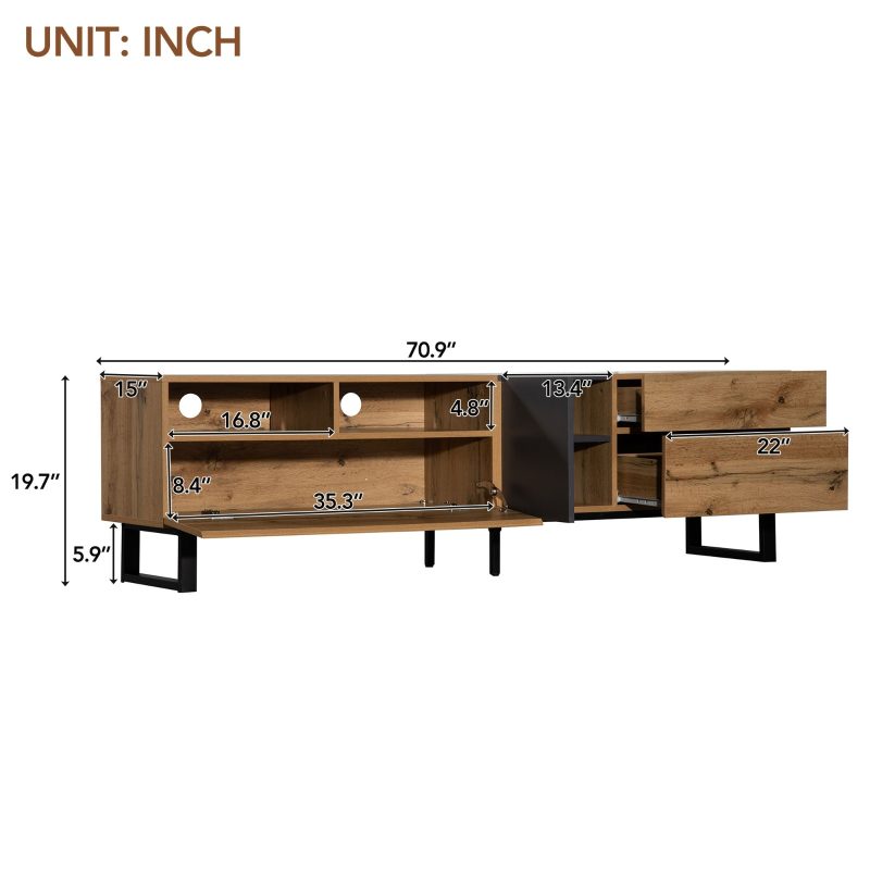Double Storage Modern TV Stand - Image 6