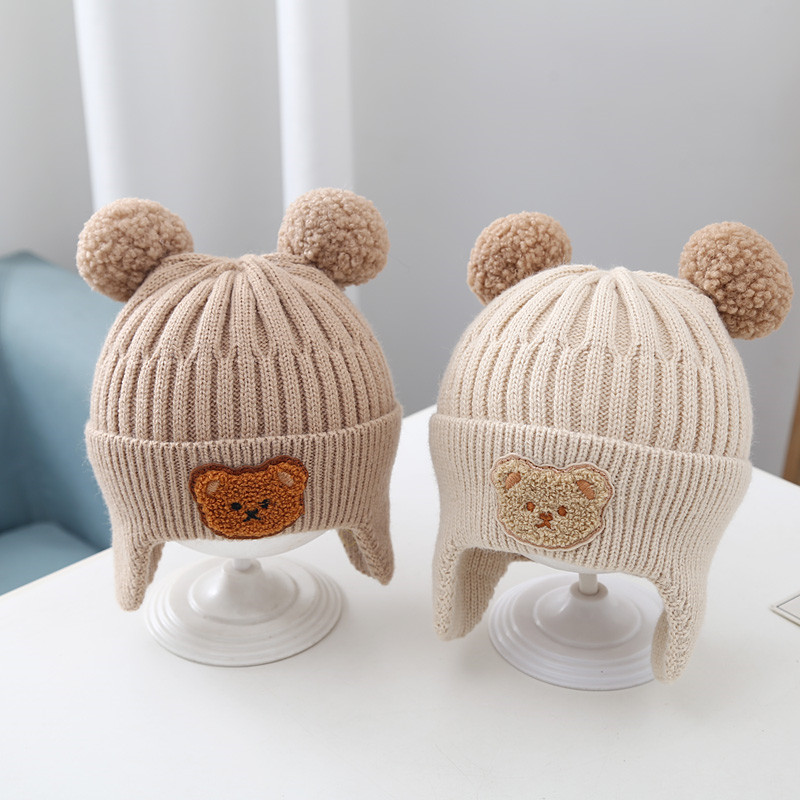 Cute Bear Baby Knitted Woolen Cap
